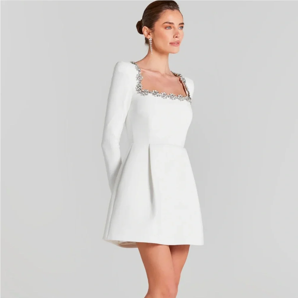 NADINE MERABI KIMBERLY WHITE DRESS, SIZE 8 US 1628_2